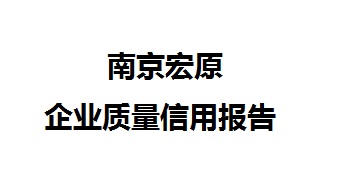 南京宏原-企业质量信用报告